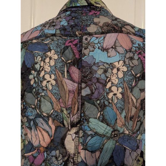 New Snowskins Floral Button-Up Long Sleeve Shirt With "Vail" On Sleeve-702 - Picture 7 of 16